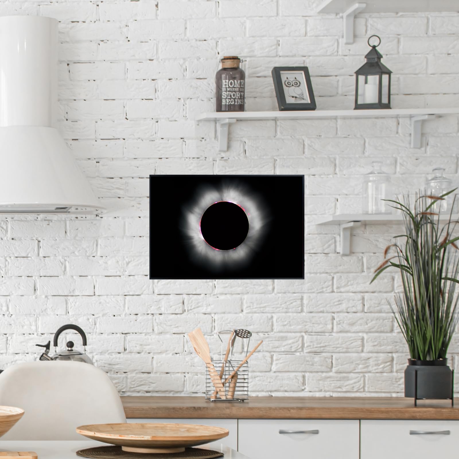 Blessed Posters Solar Eclipse Poster – Space Wall Art for Bedroom Living Room Office or Home Decor – Astronomy Night Sky Print