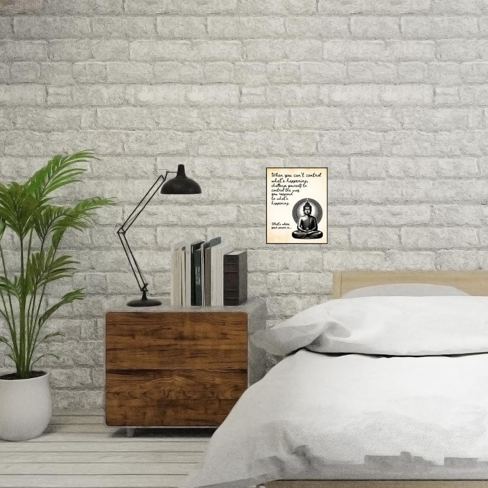 "That's where your power is." Buddhist Wall Art Print Inspirational Quote Poster Spiritual Decor Buddha Positive Affirmation Motivational Wall Decoration