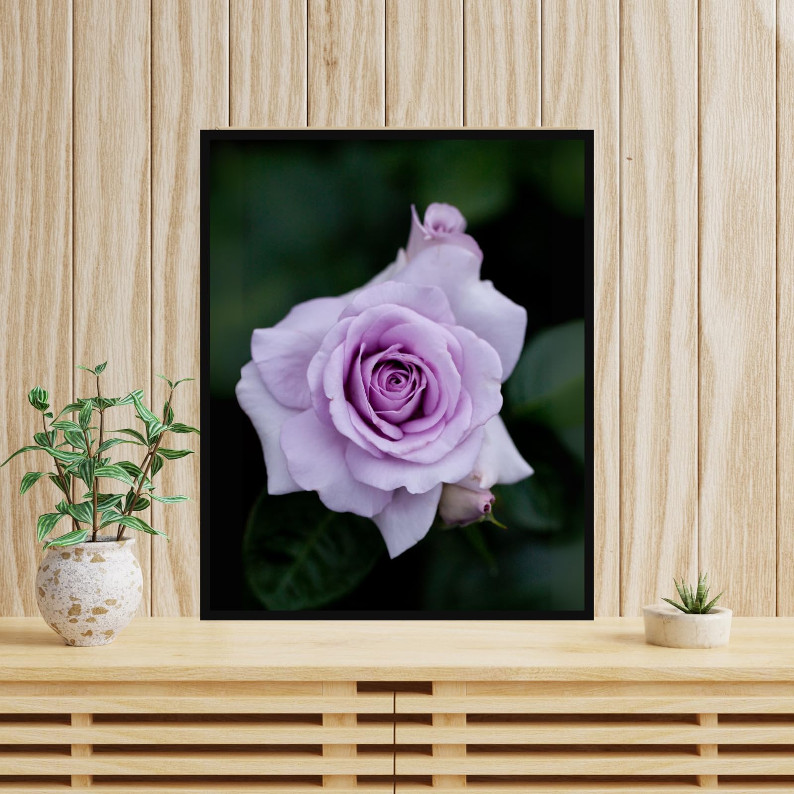 Rose Blue Bijou Wall Art Poster – Elegant Floral Home Decor Print for Living Room, Bedroom, Office