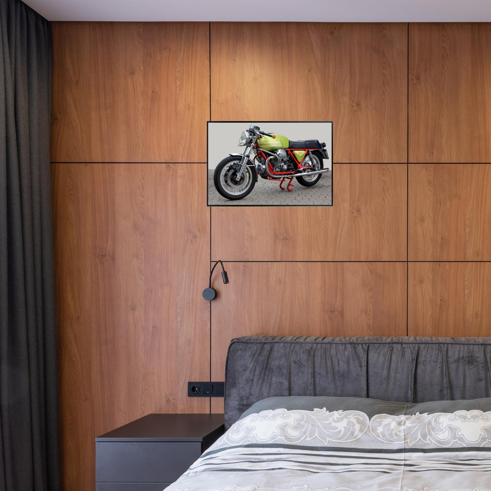 Moto Guzzi V7 Motorcycle Poster - Vintage Motorbike Wall Art Decor for  Garage, Office, or Man Cave