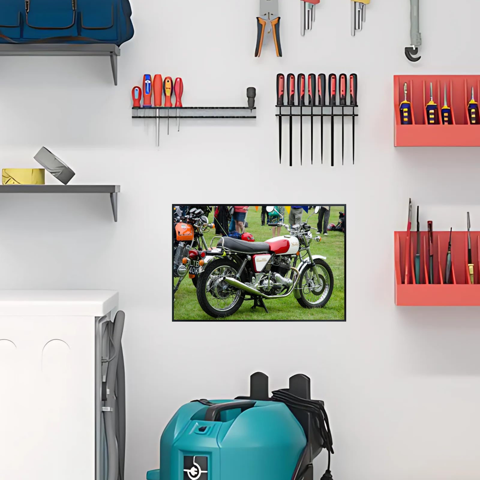 Norton Commando Motorcycle Poster – Vintage Bike Wall Art Print for Garage, Office, or Man Cave