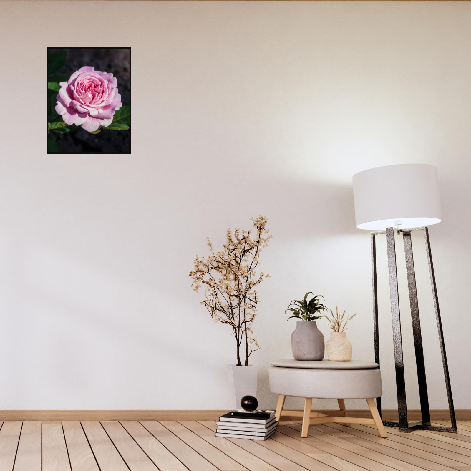 A Shropshire Lad Rose Poster – Peachy Pink Floral Wall Art for Home Decor, Botanical Art Print, Vintage Flower Artwork