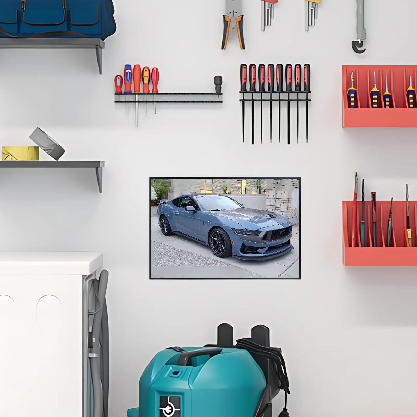 Blessed Posters Ford Mustang Boss 429 Print – Classic Muscle Car Poster for Home Garage Office Bedroom Décor – Automotive Gift