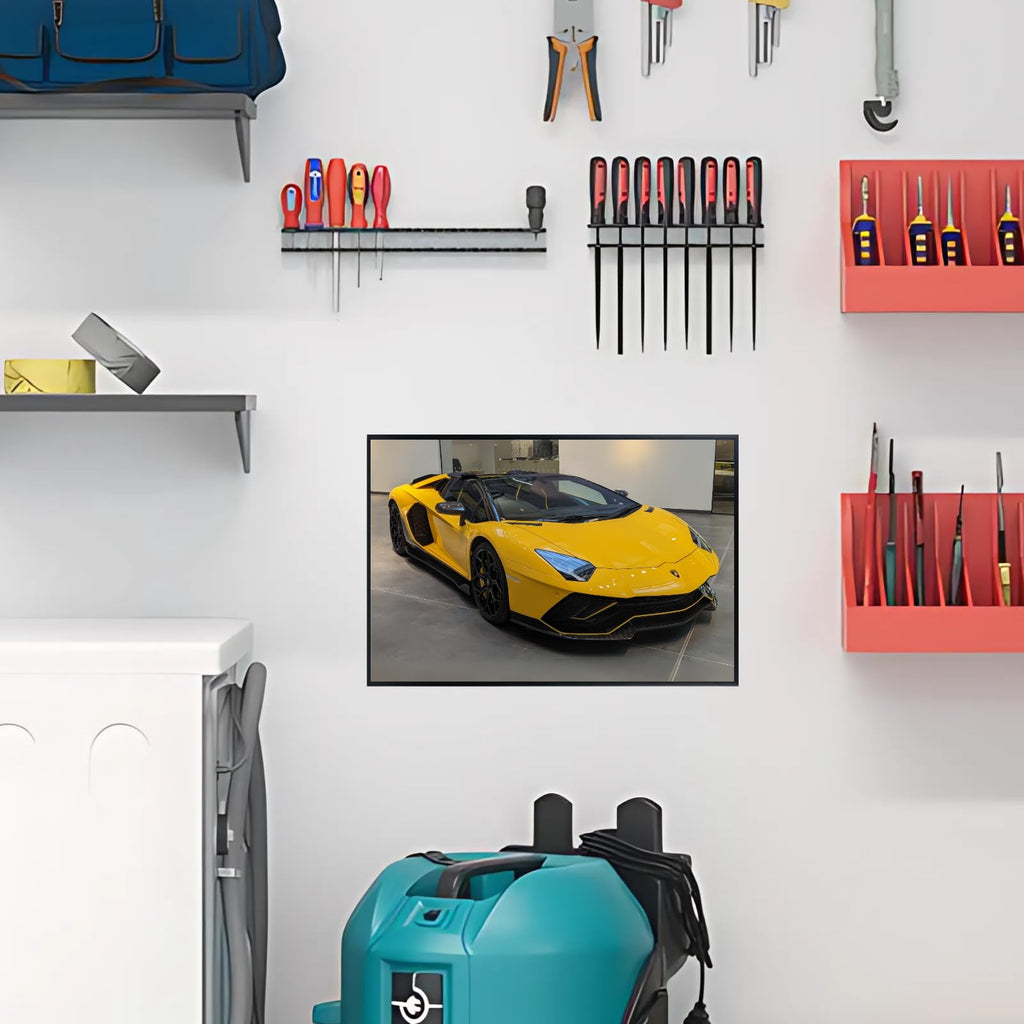 Blessed Posters Lamborghini Aventador SVJ Poster – Exotic Luxury Hypercar Wall Art Print for Garage Office Bedroom Living Room Décor – Automotive Gift
