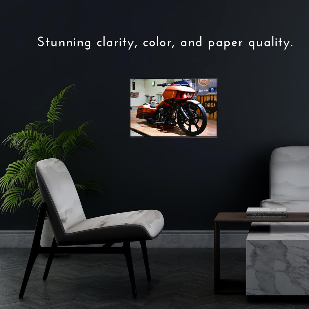 Road Glide | Street Glide Motorcycle Poster - Touring Bike Wall Art for Garage, Office or Man Cave