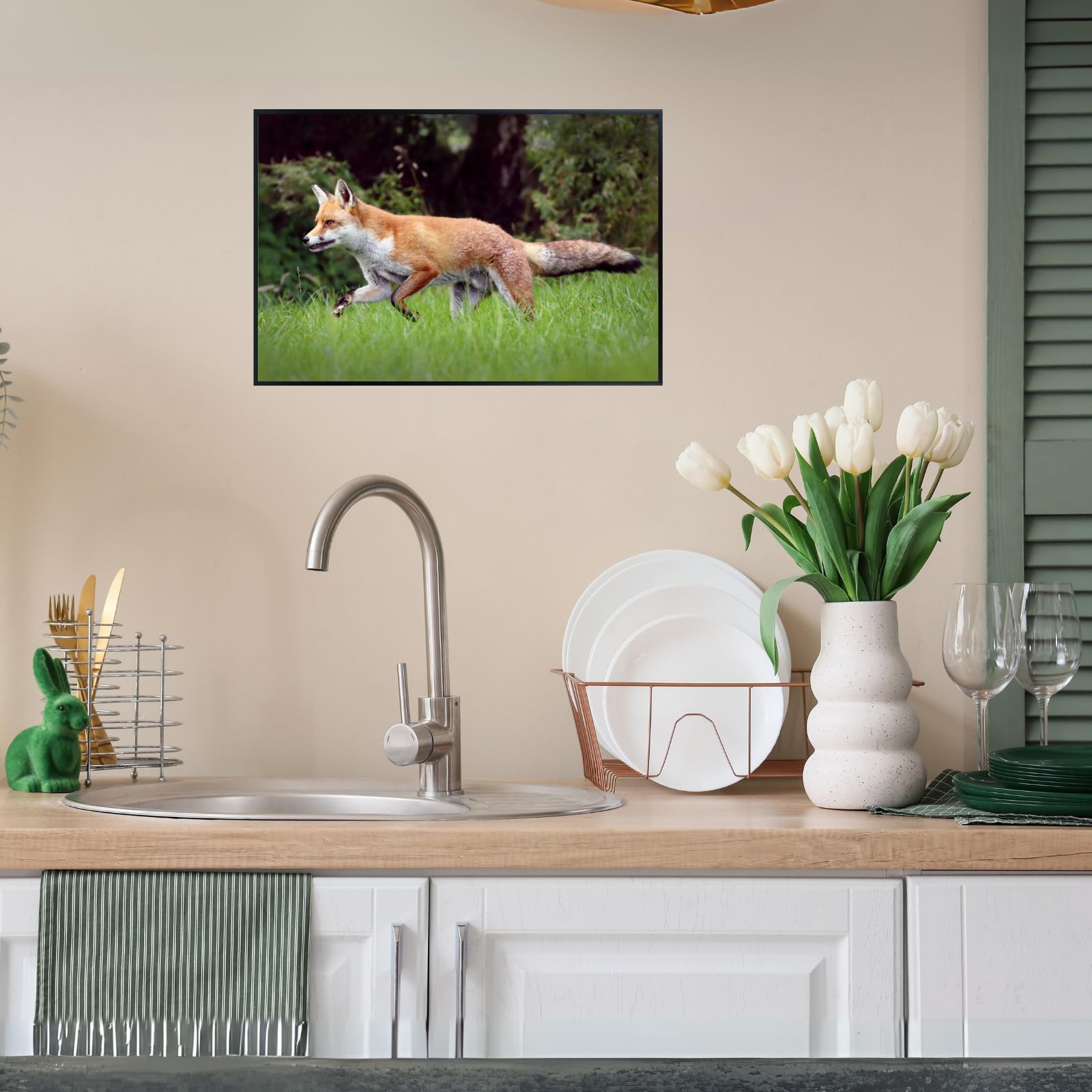 Trot Fox Artwork Poster – Wilderness Nature Wall Art Print for Home decor, Office, Bedroom, or Study Spaces