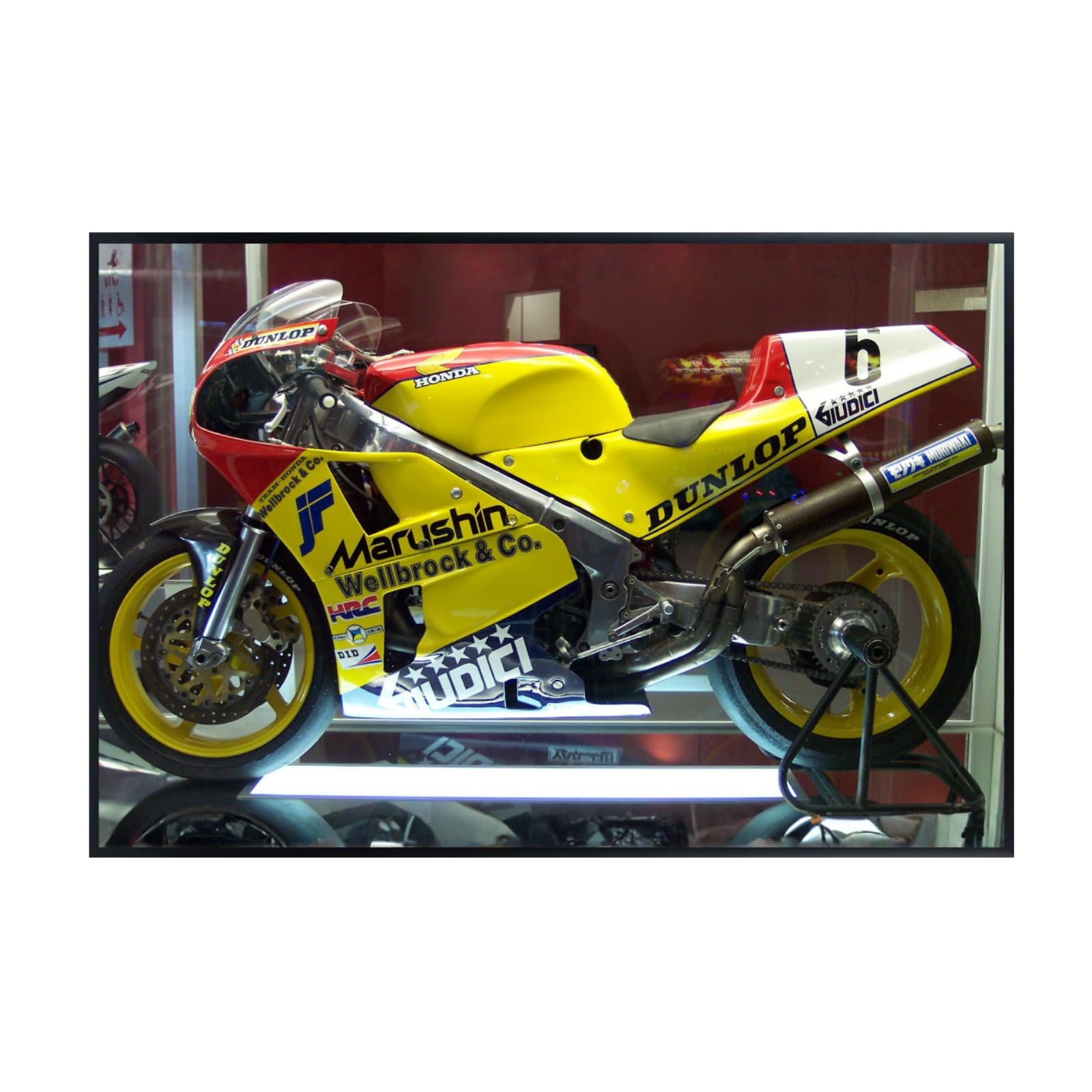 VFR750R RC30 Motorbike Poster - Sport Motorcycle Wall Art fo Garage, Living Room or Man Cave