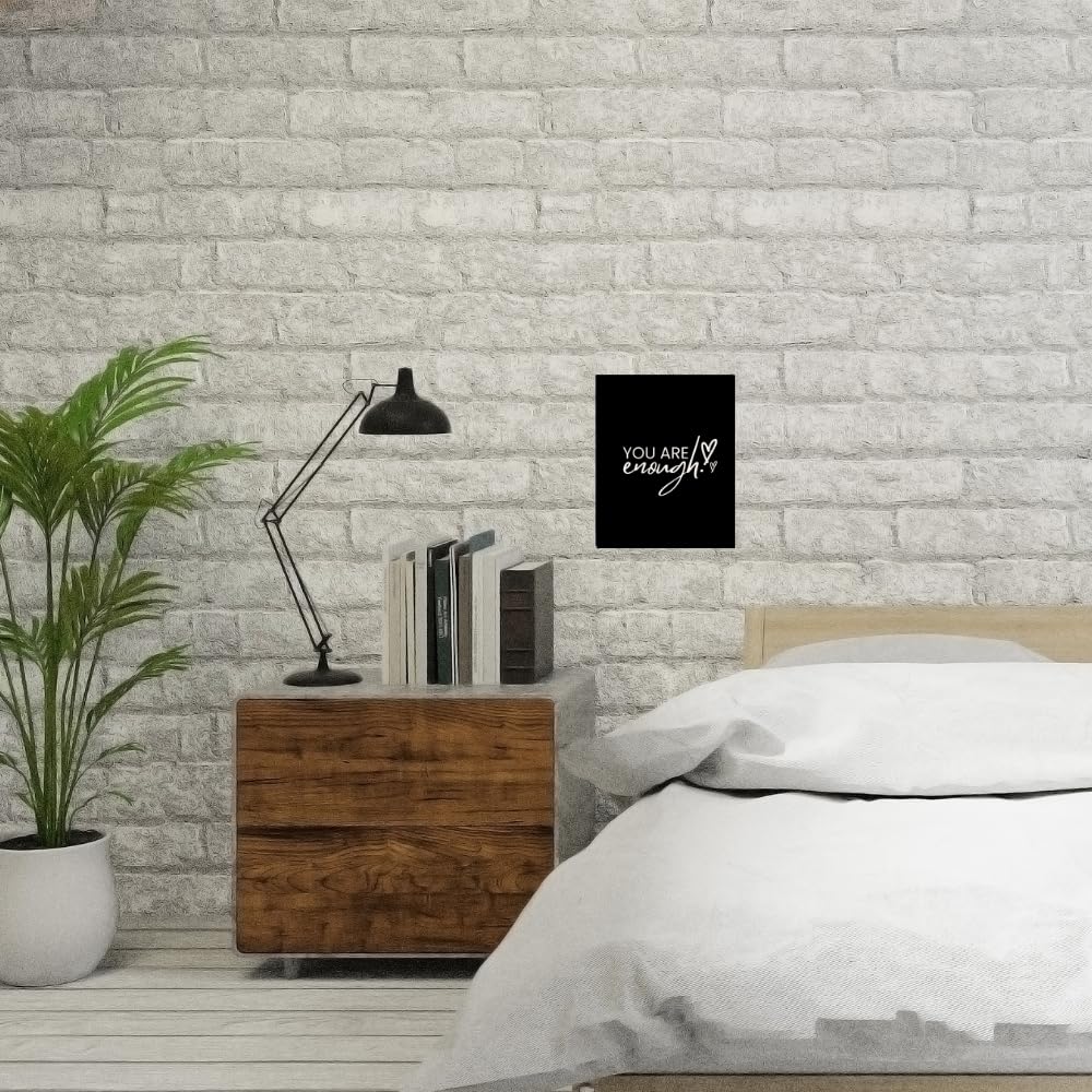 You Are Enough Positive Affirmation Wall Art Motivational Poster Room Decor for Girls Women Bedroom Home