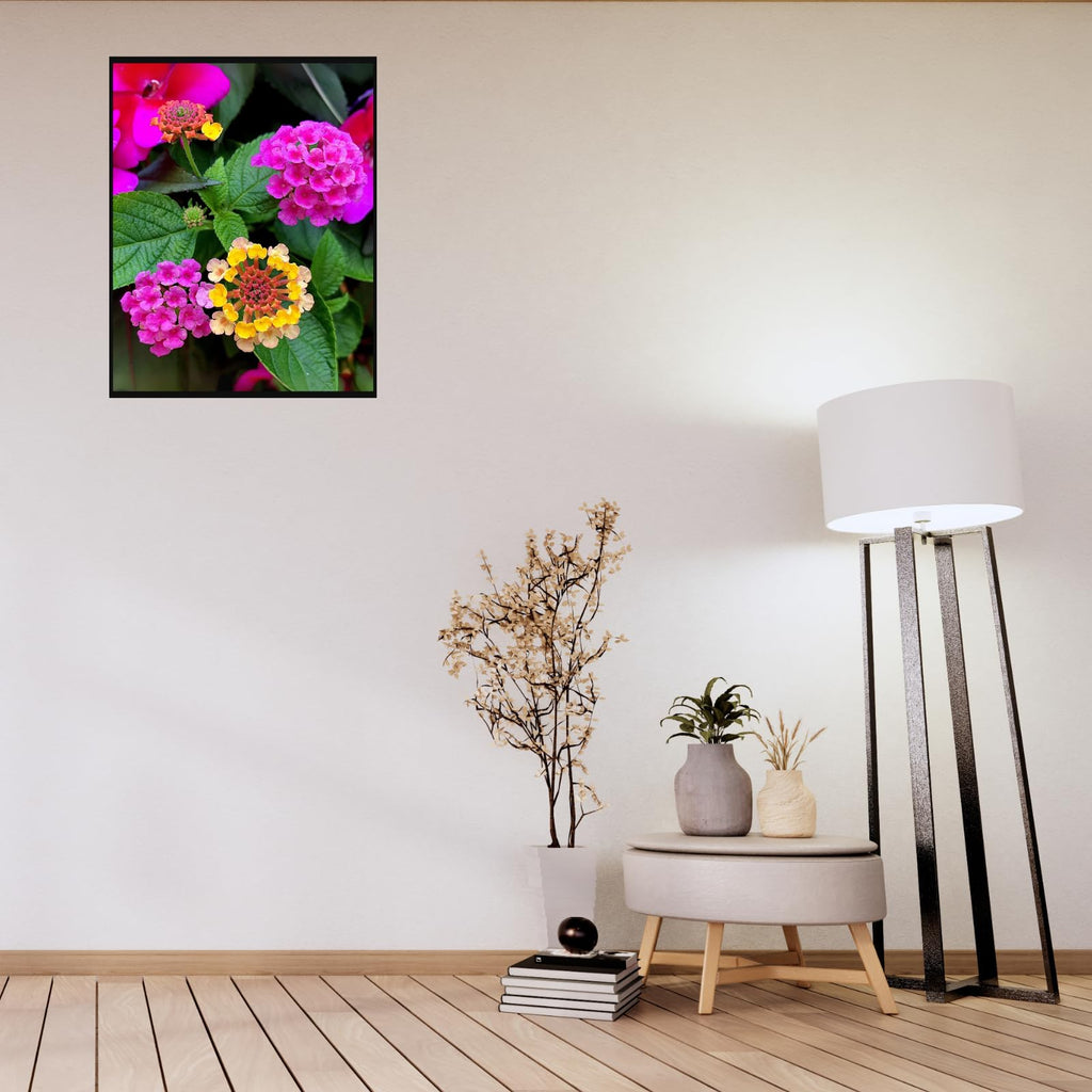 Lantana Flower Wall Art Poster – Botanical Print for Home Decor, Floral Artwork for Living Room, Bedroom, Office & Gallery Walls