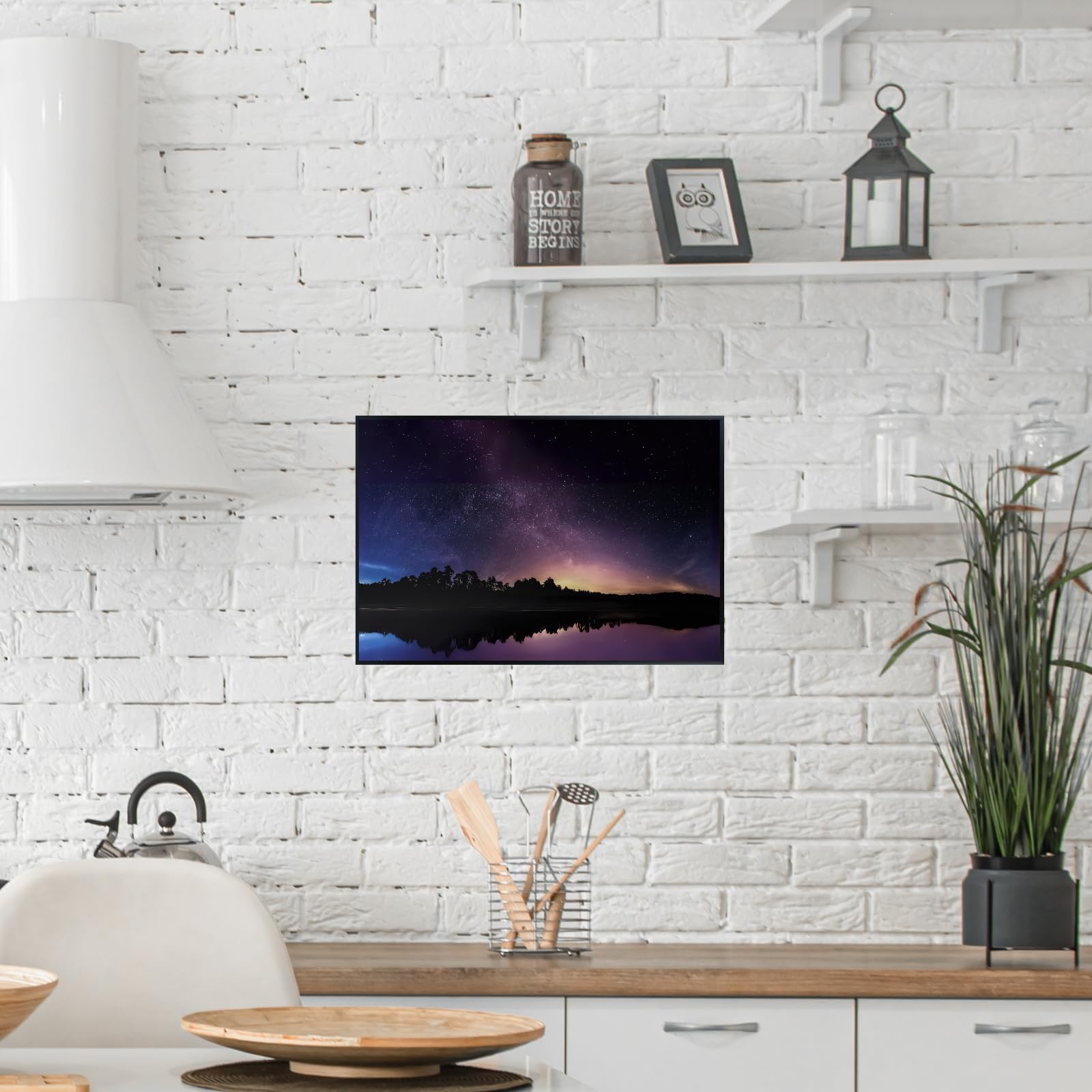 Blessed Posters Starry Sky Poster – Galaxy Night Sky Wall Art for Bedroom Living Room Office or Home Decor – Space Astronomy Print
