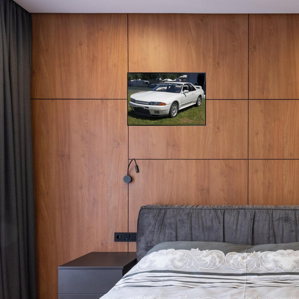 Blessed Posters Skyline R34 Wall Art – JDM Sports Car Poster for Bedroom, Office, or Garage – Iconic Japanese Performance Car Decor – Retro Supercar Print Gift for Car Enthusiasts