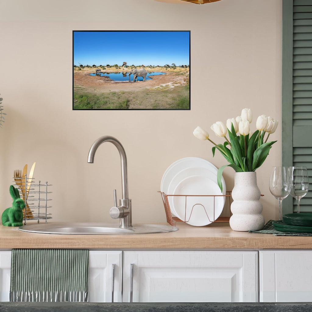 African Elephant Poster Wall Art – Wildlife Safari Animal Print for Living Room, Bedroom, Office, or Home Décor