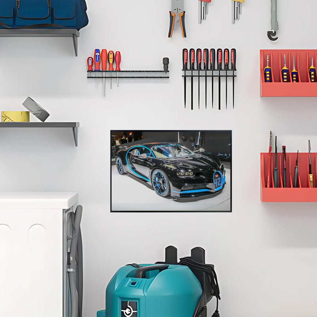 Blessed Posters Bugatti Chiron Wall Art – Modern Supercar Poster for Garage, Office, or Living Room – Luxury Hypercar Print – Automotive Decor Gift for Car Enthusiasts