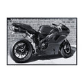 Ducati 1098 Motorcycle Poster - Sport Motorbike Wall Art Decor for Garage, Living Room or Man Cave