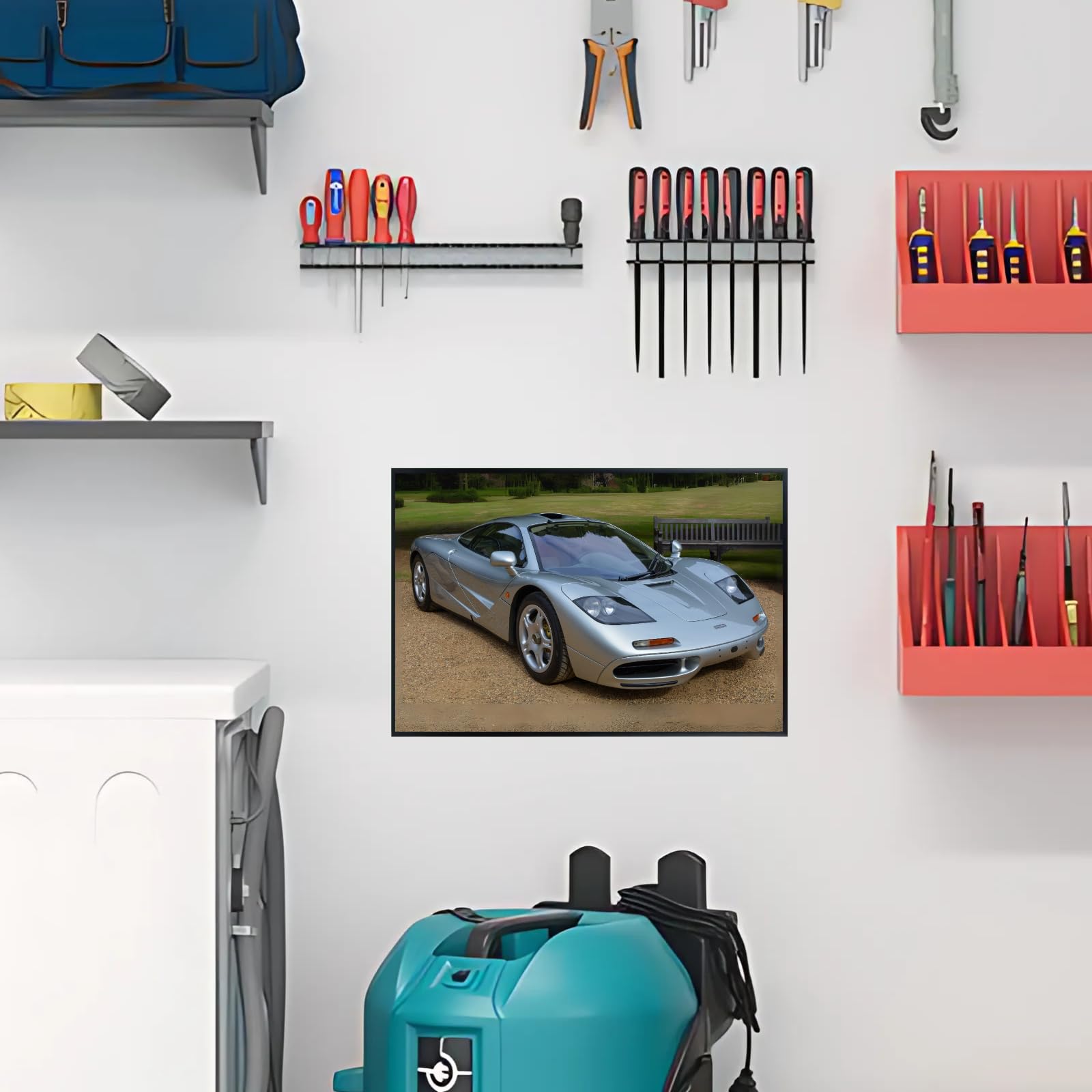 Blessed Posters McLaren F1 Poster Exotic Car Wall Art Iconic Supercar Print Garage Office Home Decoration