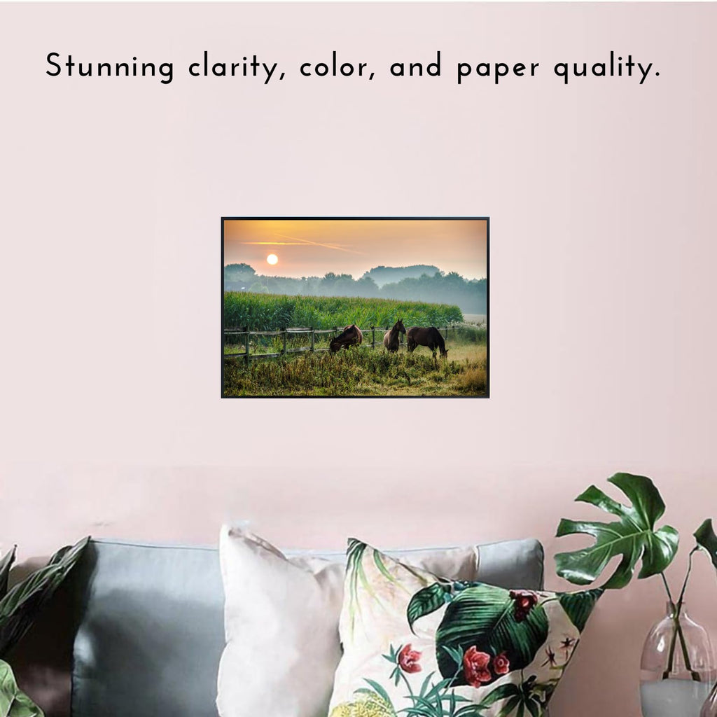 Majestic Umland Horses Poster – Scenic Wildlife Wall Art for Study, Office, Bedroom, or Home Décor