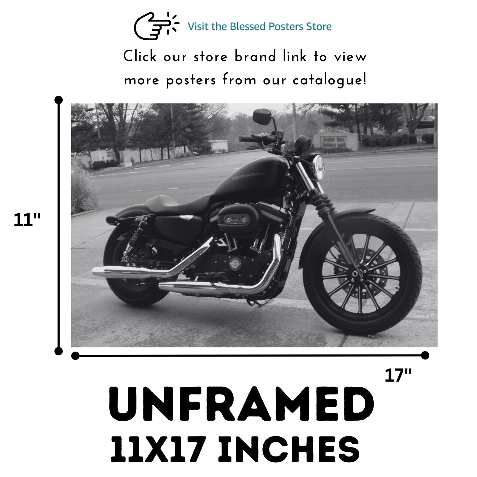XL883N Iron Poster - Classic Motorcycle Wall Art for Garage, Office, or Home