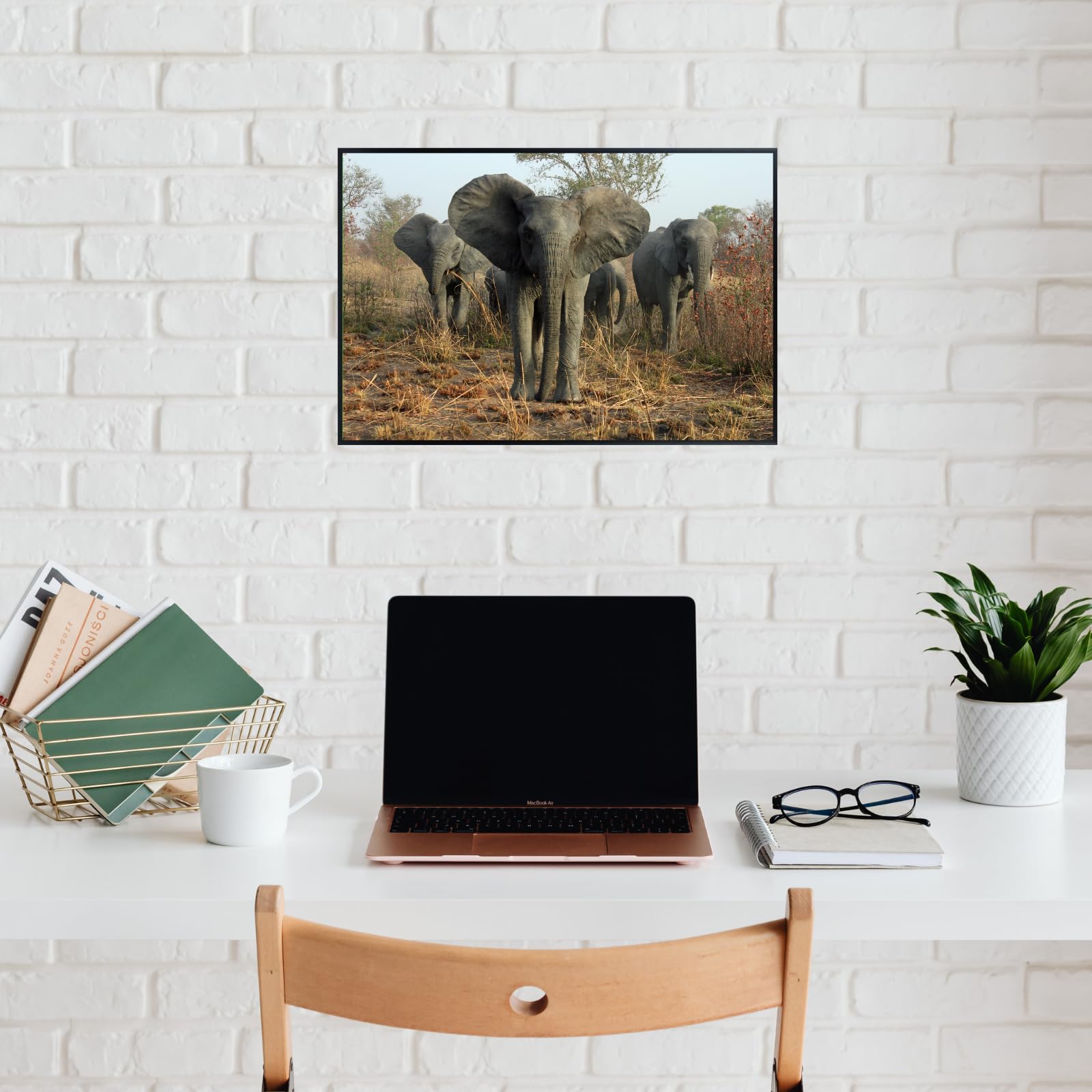 Elephant Poster – African Wildlife Wall Art Print – Safari Animal Decor for Living Room, Bedroom, Office, or Kids Room – Gift for Nature and Animal Lovers
