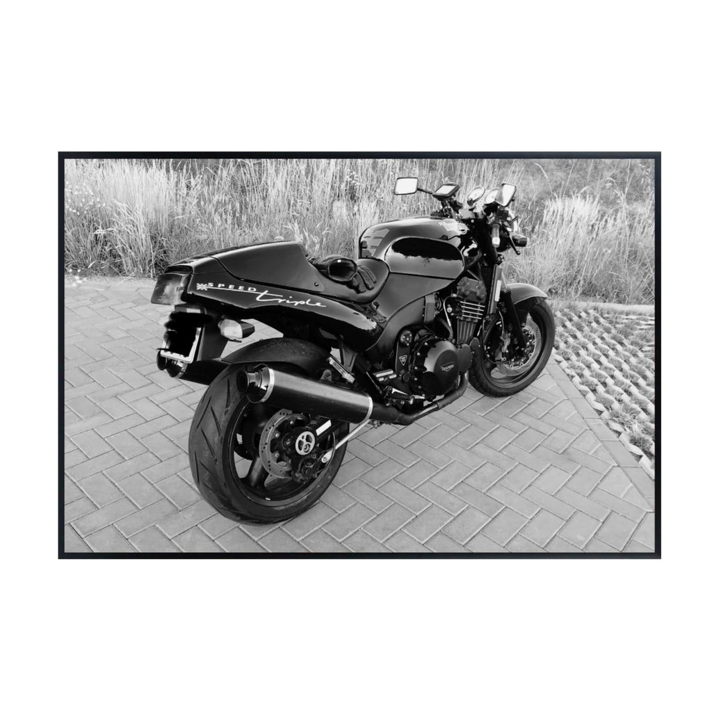 Triumph Speed Triple T300b Motorcycle Poster - Sportbike Wall Decor for Garage, Living Room or Man Cave