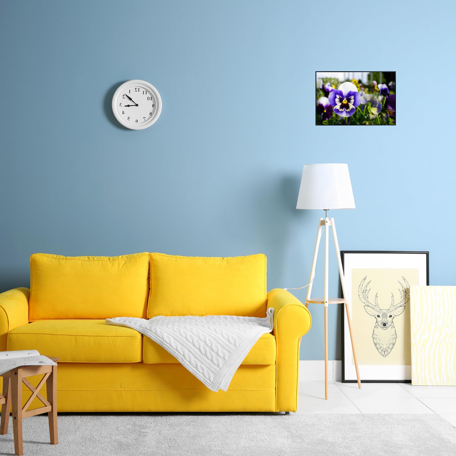 Pansy Spring Matrix Poster – Floral Wall Art for Home Decor, Botanical Flower Print, Bedroom & Living Room Wall Decor