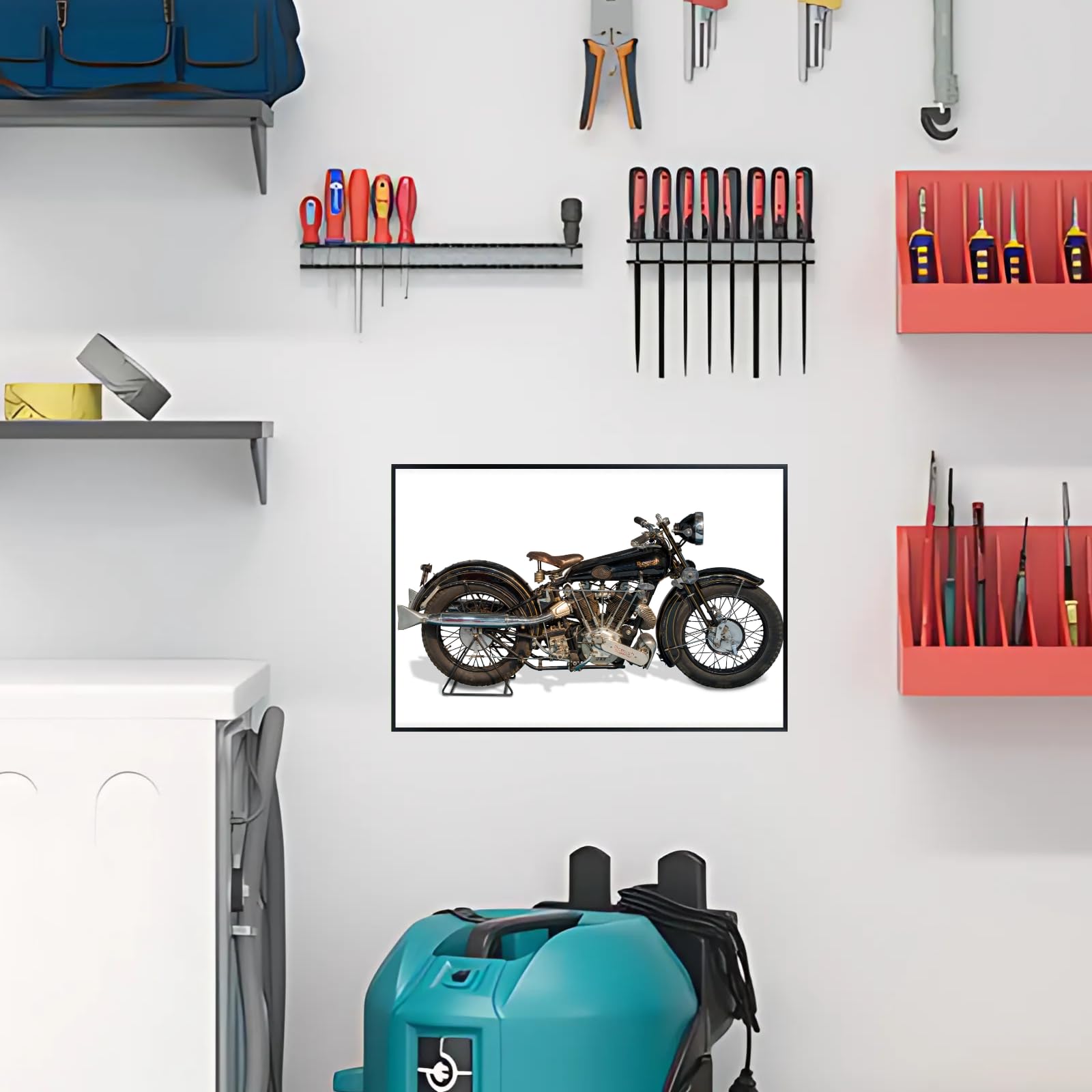Brough Superior SS100 Poster - Vintage Motorcycle Wall Decor for Garage, Office or Man Caves.