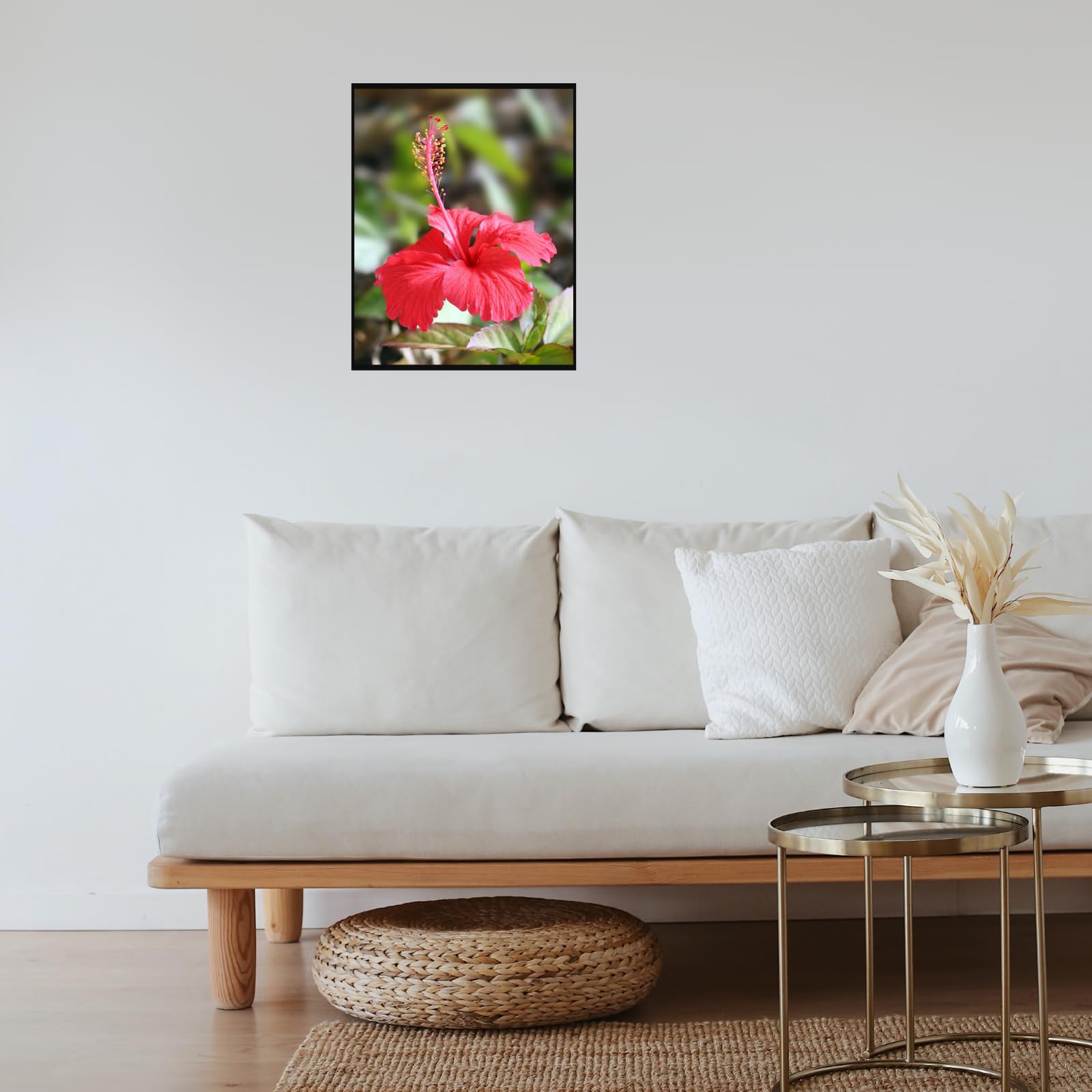 Hibiscus Rosa Poster – Botanical Wall Art for Home Decor, Floral Print Artwork for Living Room, Bedroom, Office, Modern Nature-Inspired Home Wall Art