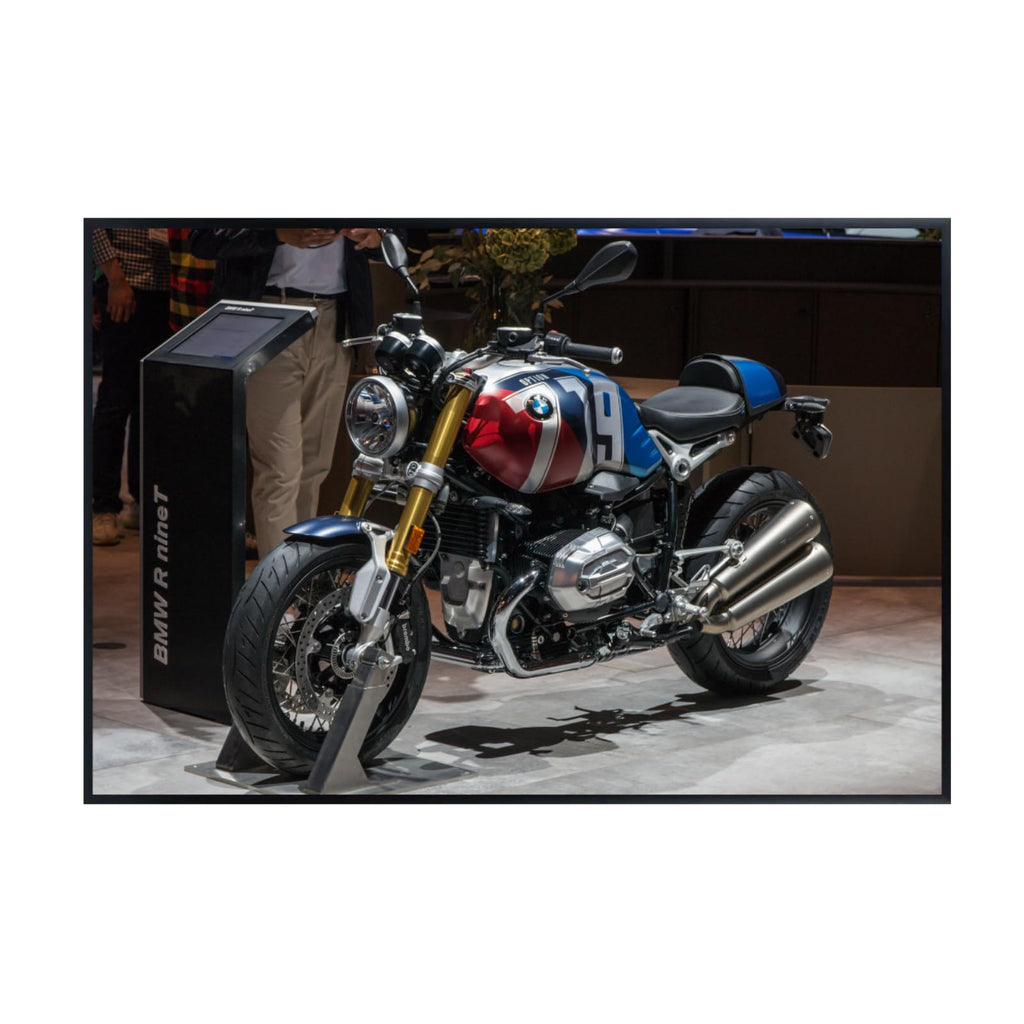 BMW R nineT Poster - Motorcycle Wall Art Decor for Garage, Living Room or Man Cave