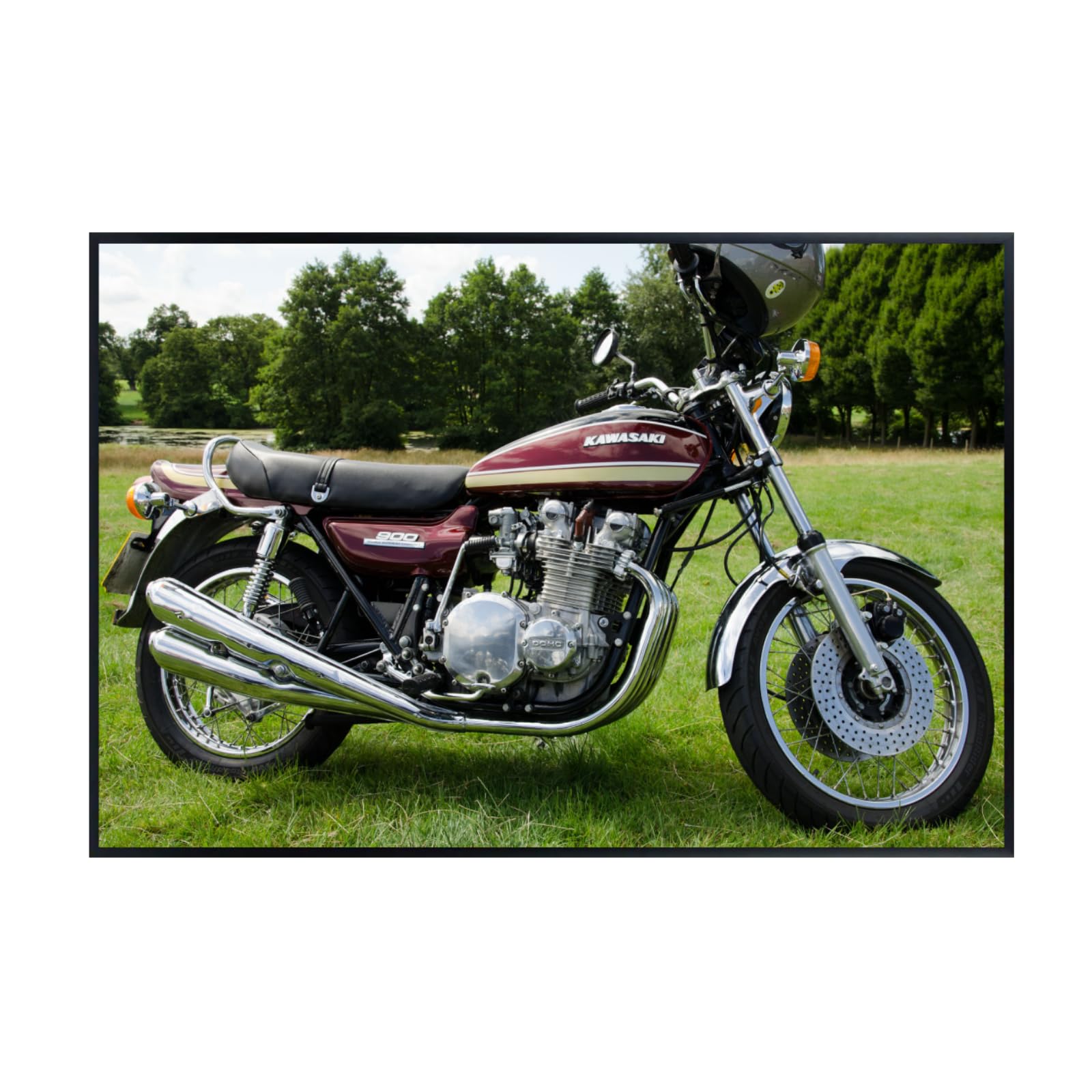 Kawasaki Z1 Motorcycle Poster - Vintage Bike Wall Art Print for Garage, Office, or Man Cave