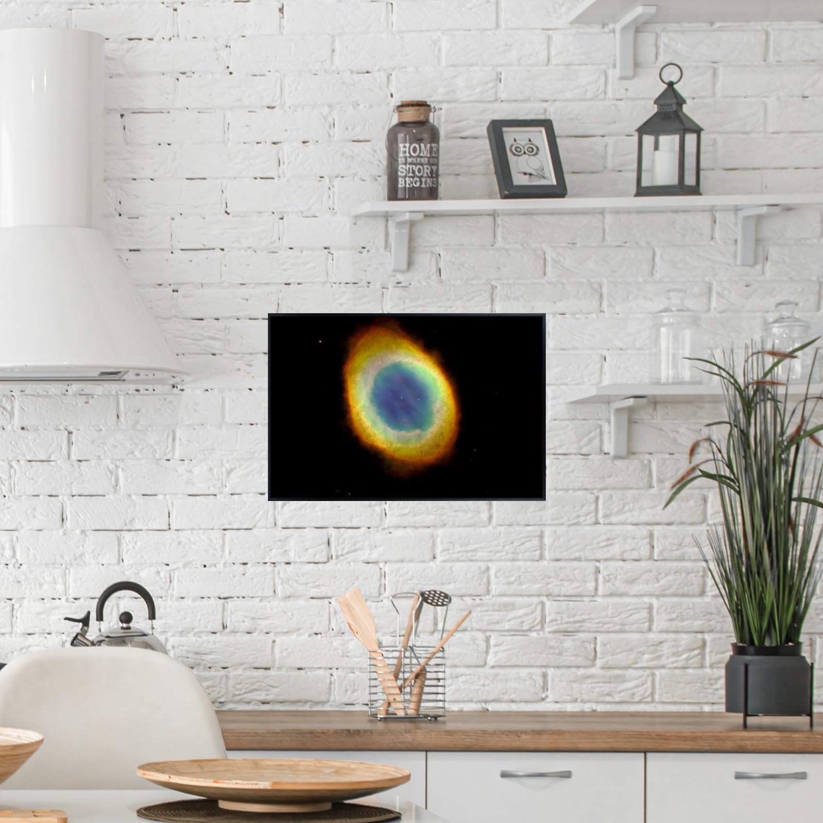 Blessed Posters Ring Nebula Poster – Night Sky Wall Art Print for Home, Bedroom, Living Room, Office – Space and Astronomy Photography Artwork