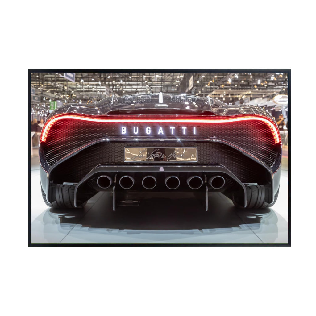 Blessed Posters Bugatti Chiron Poster – Exotic Super Sports Car Wall Art Print – Luxury Automotive Poster for Garage Office Bedroom Living Room