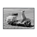 Vespa Scooter Poster – Modern Motor Scooter Wall Decor for Garage, Office, Living Room