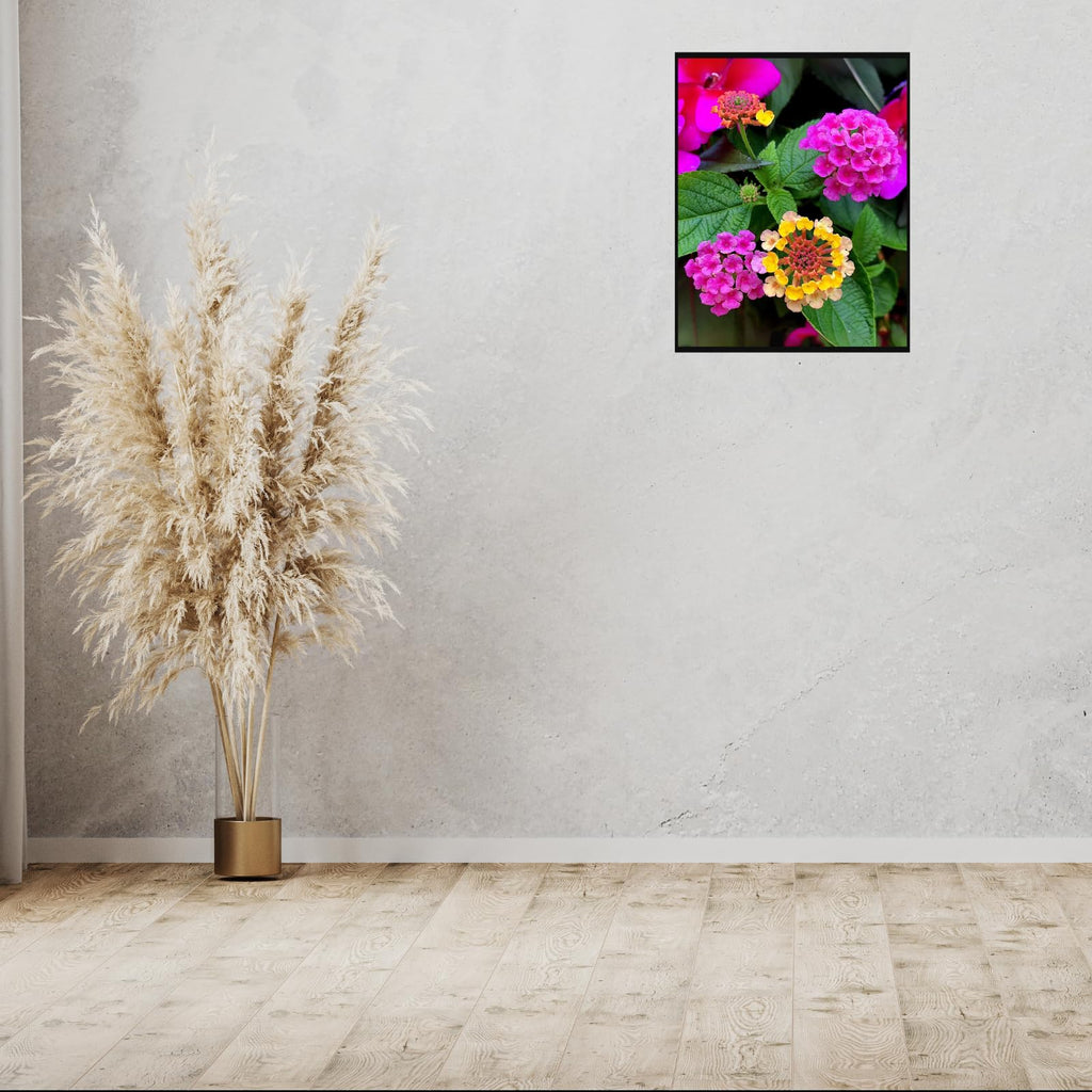 Lantana Flower Wall Art Poster – Botanical Print for Home Decor, Floral Artwork for Living Room, Bedroom, Office & Gallery Walls