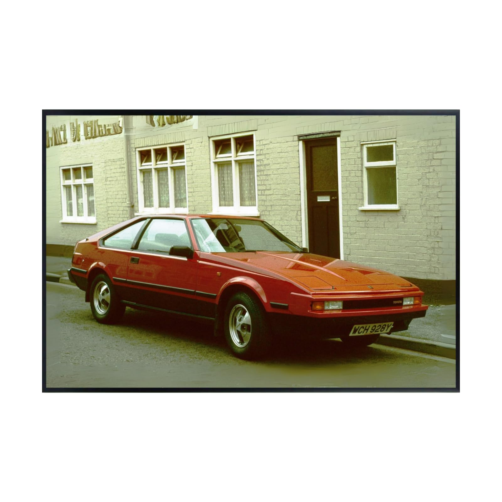 Blessed Posters Toyota Supra MK4 A80 Wall Art – JDM Car Racing Poster for Garage, Bedroom, or Living Room – Classic Japanese Sports Car Print – Modern Automotive Decor Gift