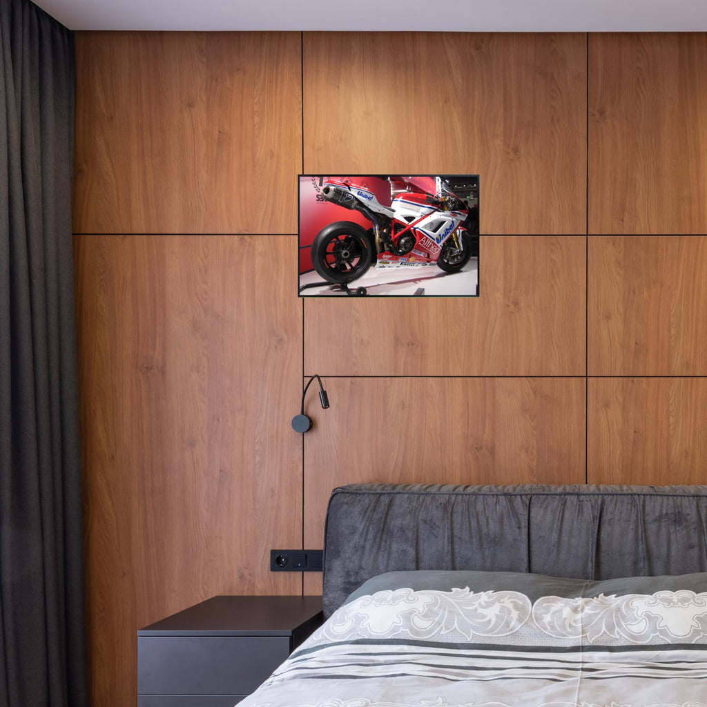 Ducati 1198 Superbike Poster - Sport Motorcycle Wall Art for Garage, Living Room or Office