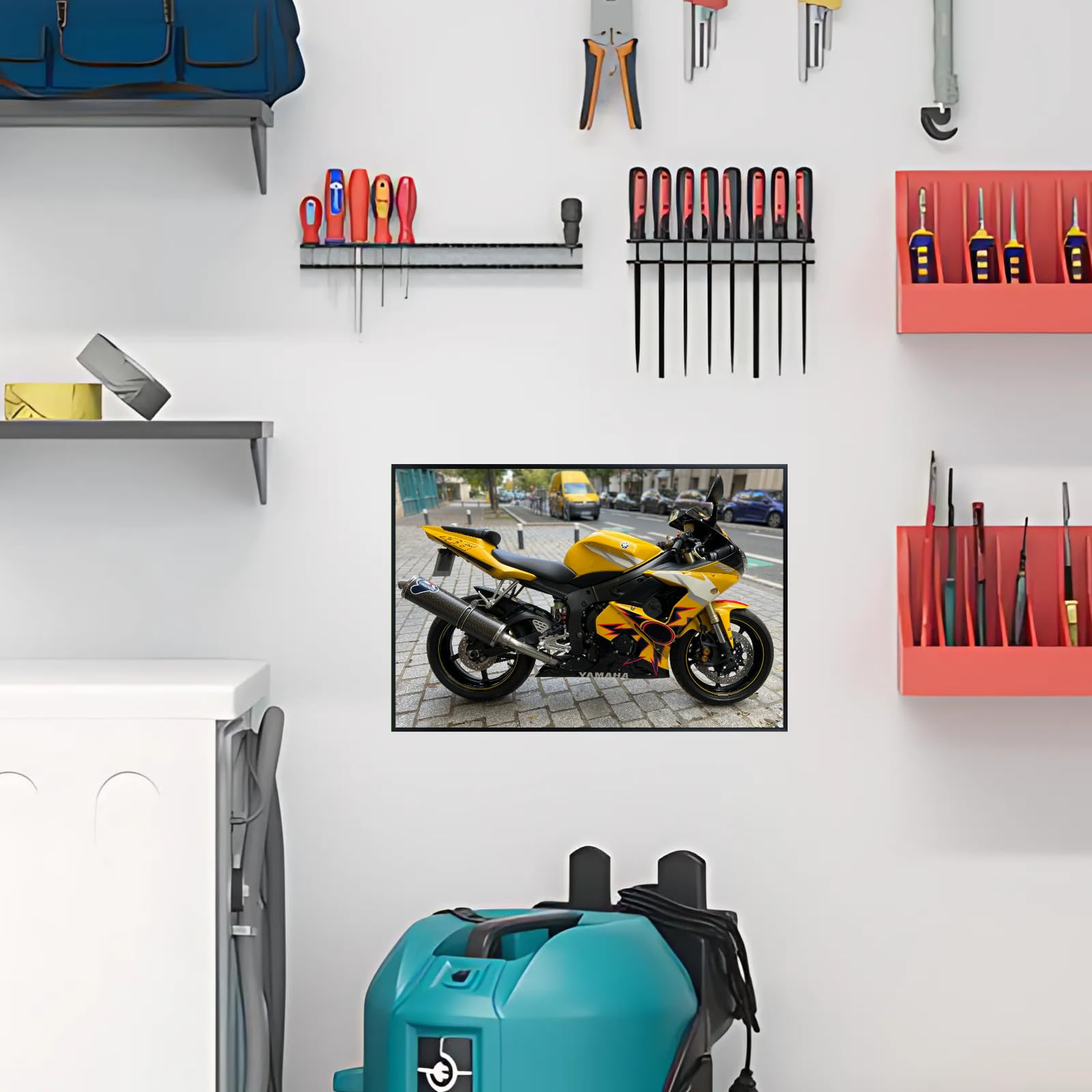 YAMAHA YZF R6 R46 Poster - Sport Motorcycle Wall Art for Garage, Living Room or Office