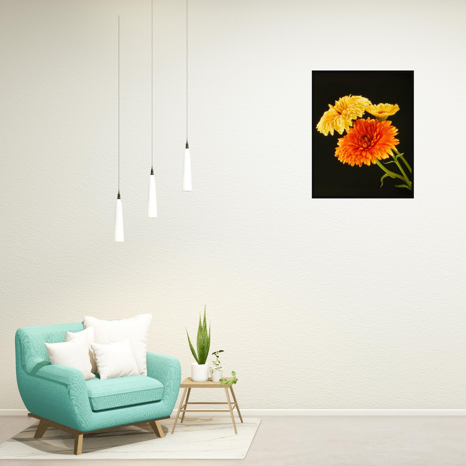 Calendula Botanical Poster – Vintage Floral Wall Art for Home Decor, Nature Illustration Art Print, Aesthetic Botanical Artwork