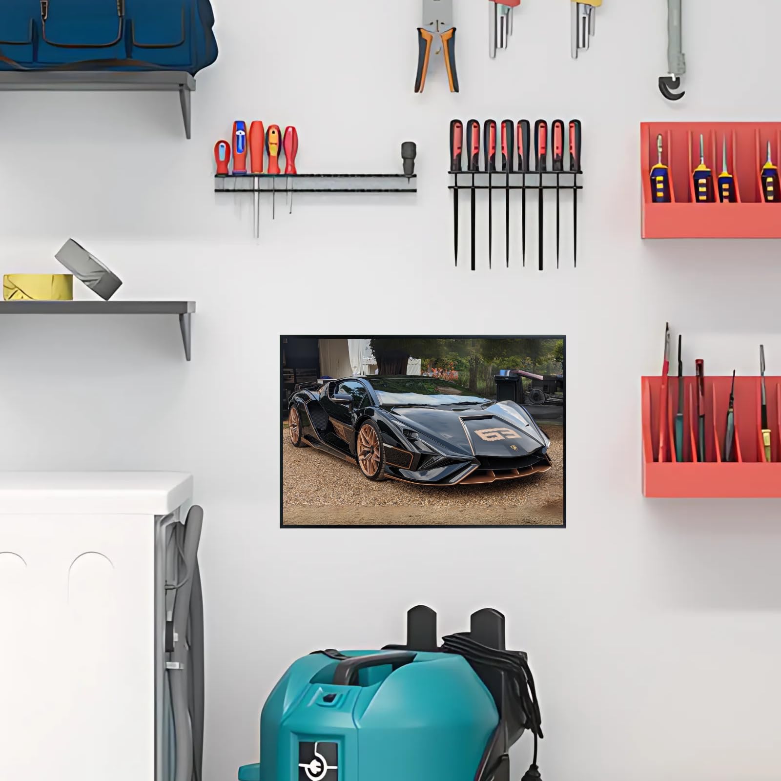 Blessed Posters Lamborghini Aventador SVJ Poster – Modern Supercar Wall Art Print, Hypercar Artwork for Garage, Office, or Bedroom Sports Car Decor