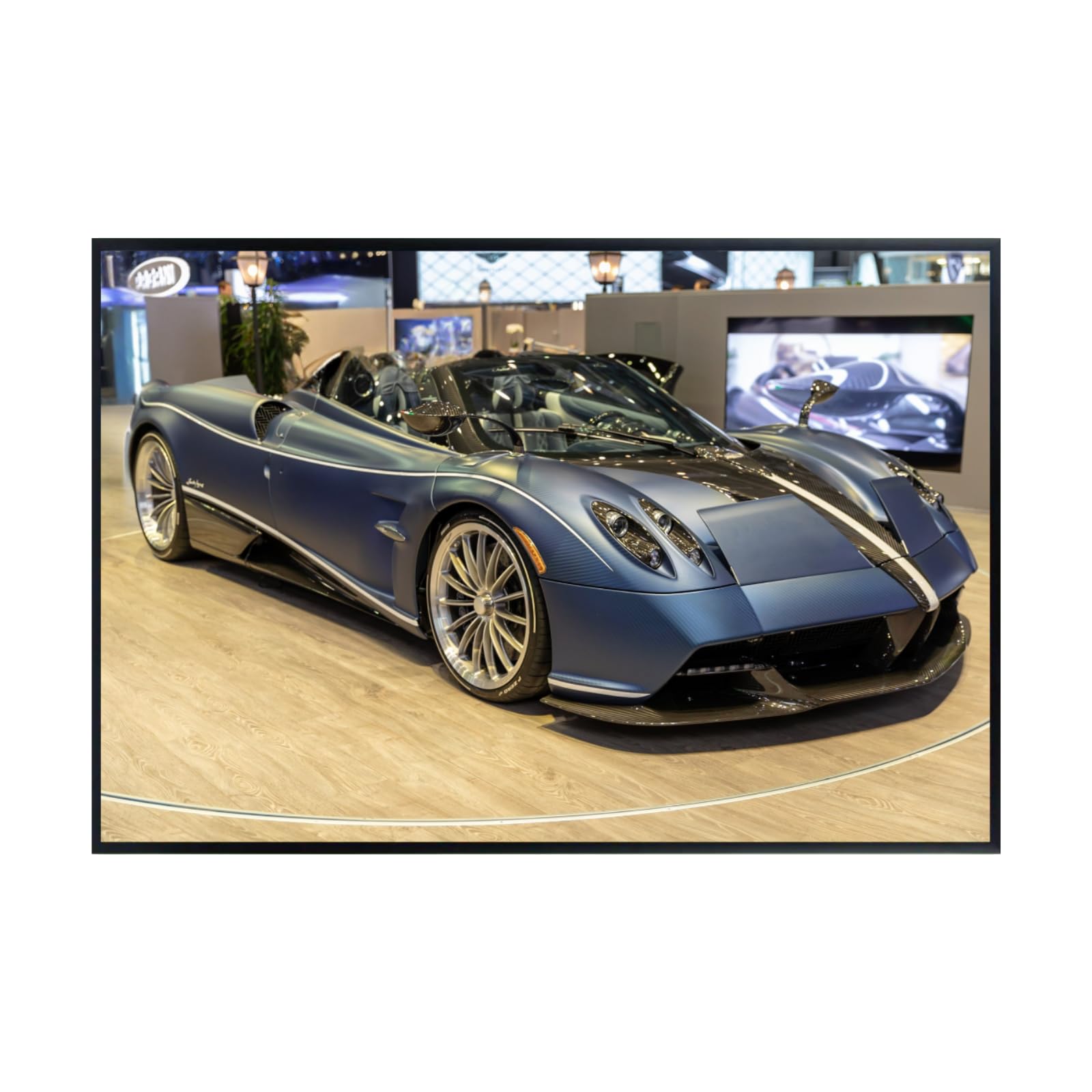 Blessed Posters Pagani Huayra Poster – Exotic Hypercar Wall Art Print for Garage Office Bedroom Living Room Décor – Luxury Car Gift
