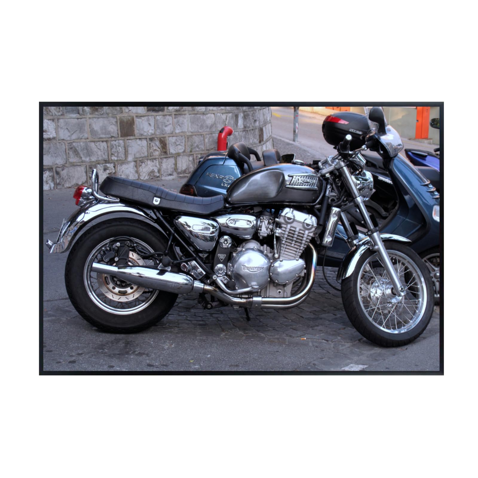 Triumph Thunderbird Poster - Classic Motorcycle Wall Decor for Garage, Home, Office or Man Cave