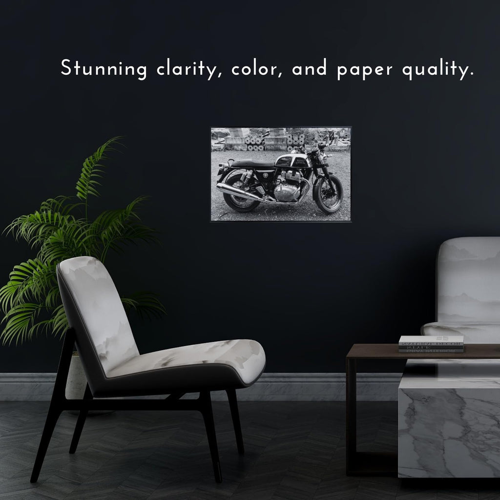 Royal Enfield Continental GT 650 Wall Art Poster – Modern Motorbike Decor for Garage, Office, or Living Room