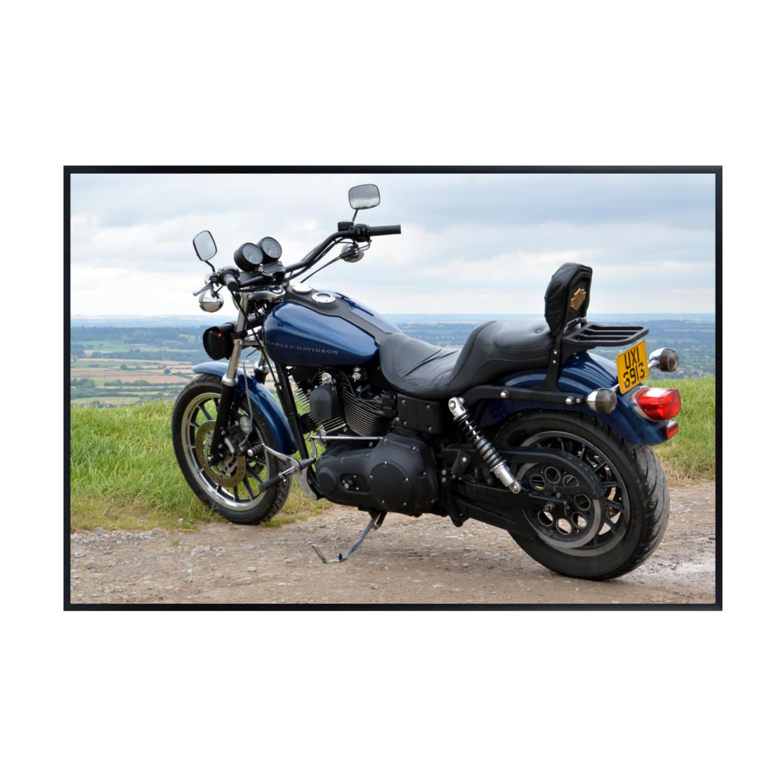 Dyna Super Glide Sport FXDX Motorcycle Poster - Classic Motorbike Wall Art Print for Garage, Office, or Man Cave