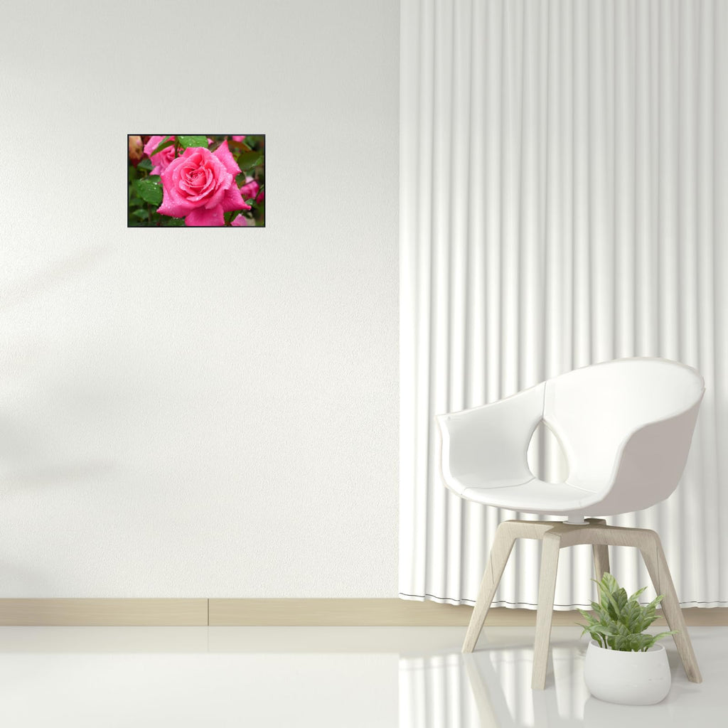 Elegant Hybrid Tea Rose Wall Art Poster – Home Decor Botanical Print for Living Room, Bedroom, Office Wall Decor