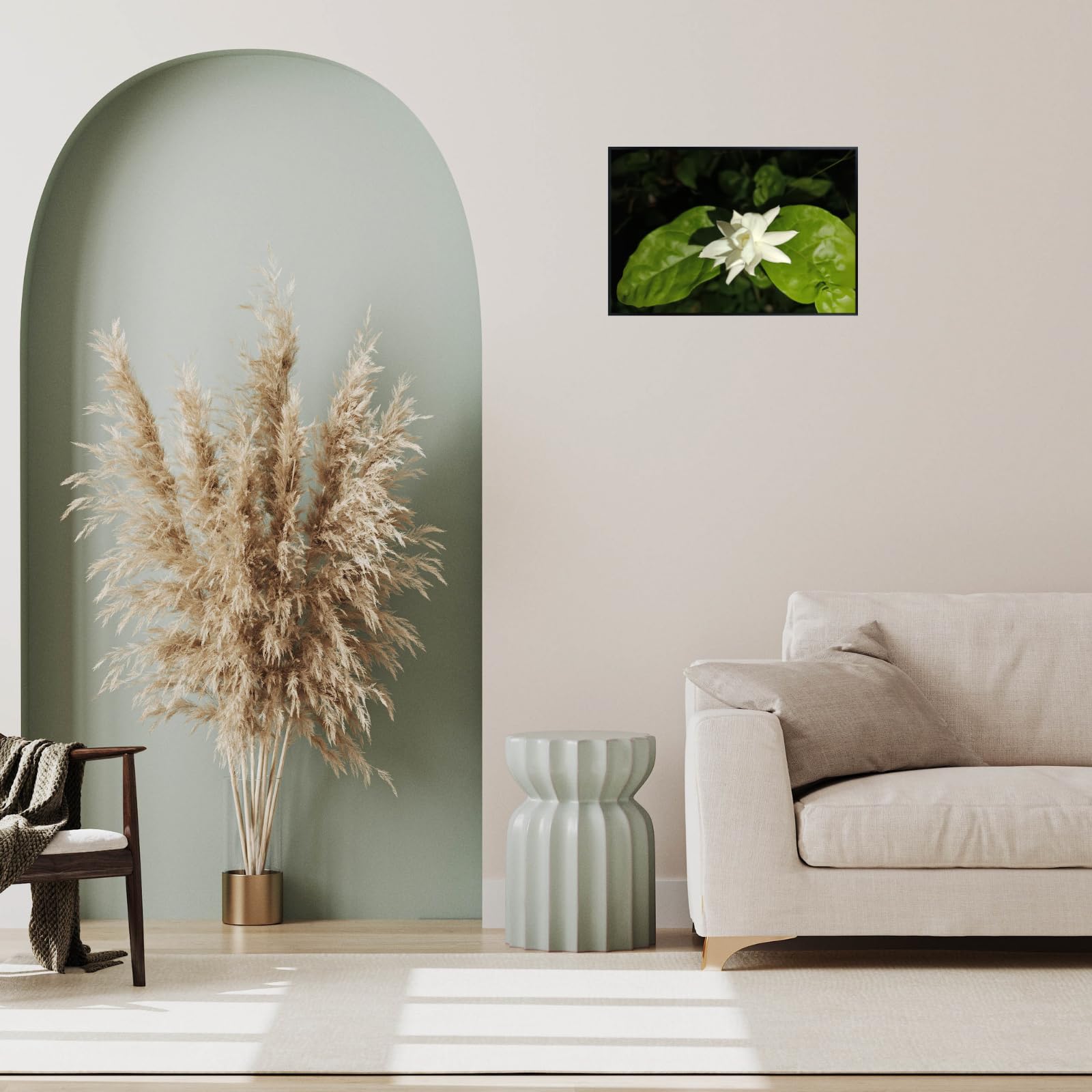Jasminum Sambac Wall Art Poster – Floral Botanical Print, Elegant Home Decor for Living Room, Bedroom, Office, or Nursery