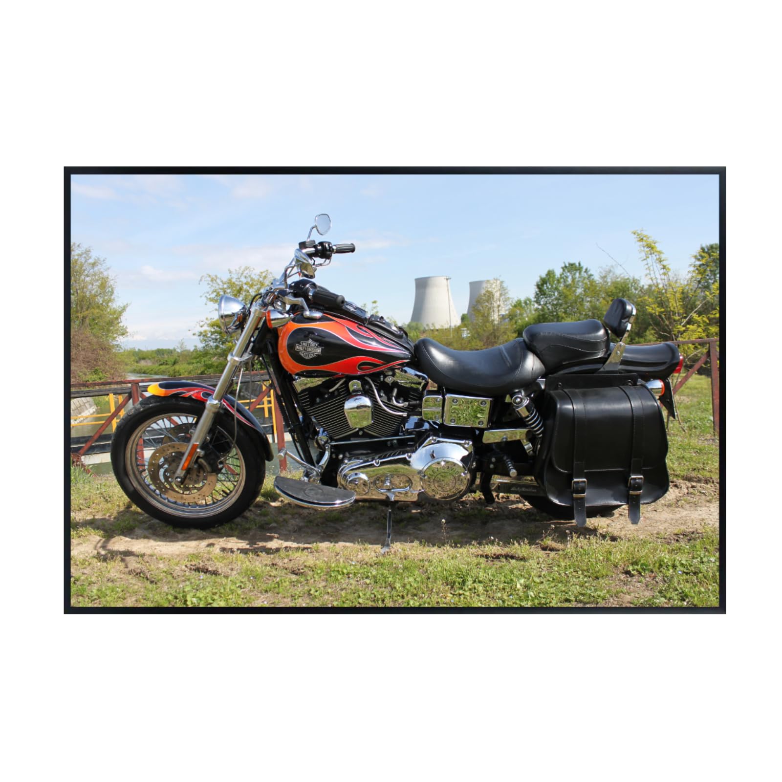 Dyna 1450 Motorcycle Poster - Vintage Motorbike Wall Art Print for Garage, Office, or Man Cave