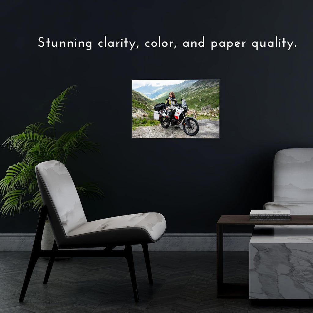 Yamaha Ténéré 700 Adventure Motorcycle Poster - Dual Sport Bike Wall Art Print for Garage, Office, or Man Cave