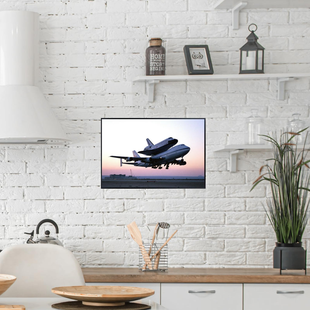 Blessed Posters Shuttle Carrier Aircraft Poster – Galaxy Wall Art Print for Home Office Bedroom Decor – Space Photography Artwork