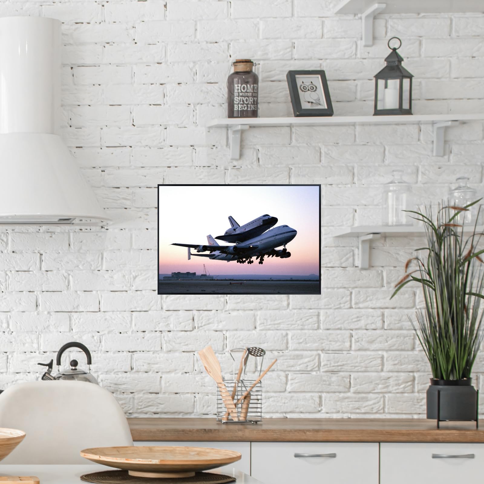 Blessed Posters Shuttle Carrier Aircraft Poster – Galaxy Wall Art Print for Home Office Bedroom Decor – Space Photography Artwork