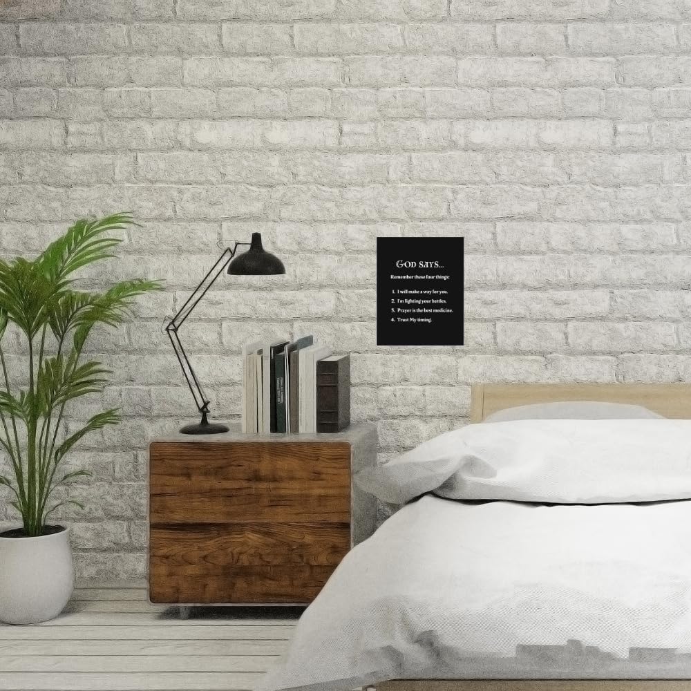 Blessed Posters God Says Wall Art Christian Wall Art Scripture Wall Decor Bible Verse Home Decoration Gift for Women Men
