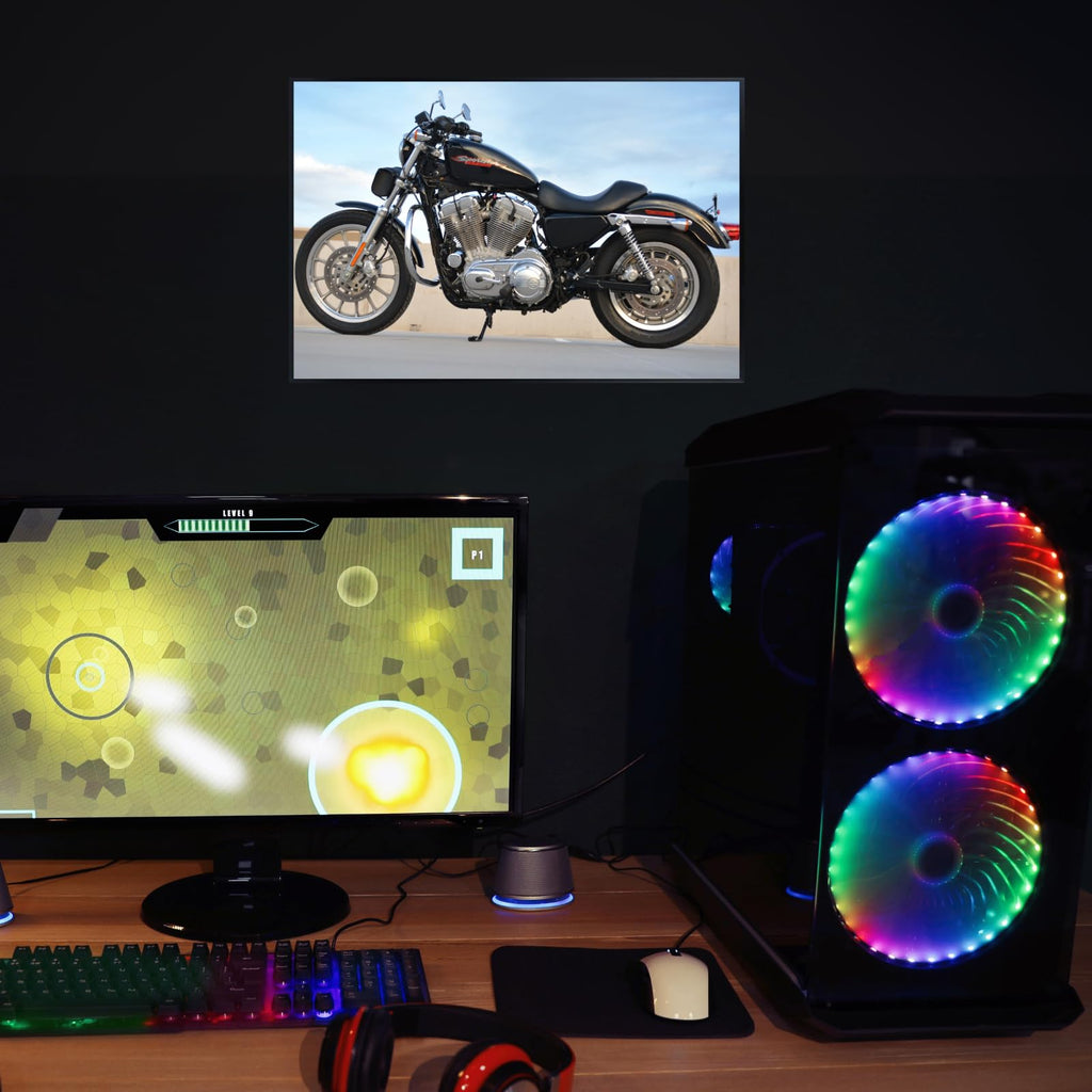 Sportster XL883 Poster - Motorcycle Wall Art for Garage, Office, Home