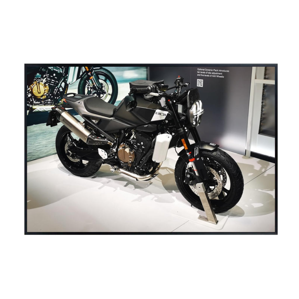 Husqvarna Svartpilen Motorcycle Poster - Cafe Racer Sportbike Wall Deco for Garage, Living Room or Office
